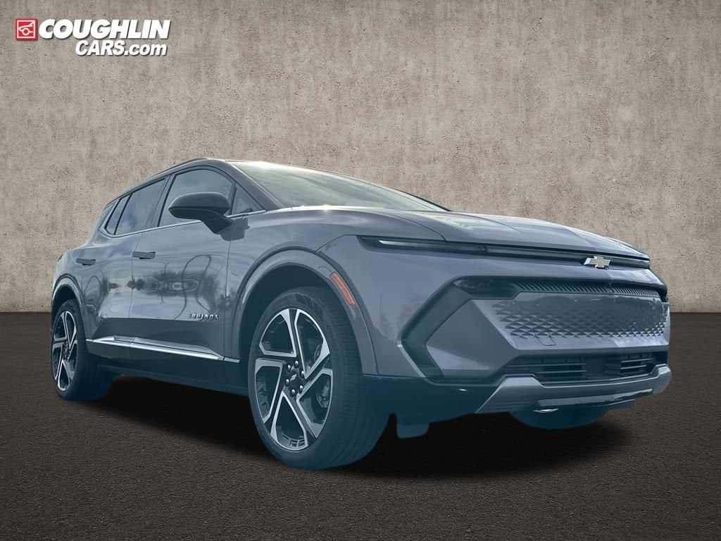 2026 Chevrolet Equinox EV LT in Galaxy Gray Metallic — front three-quarter view