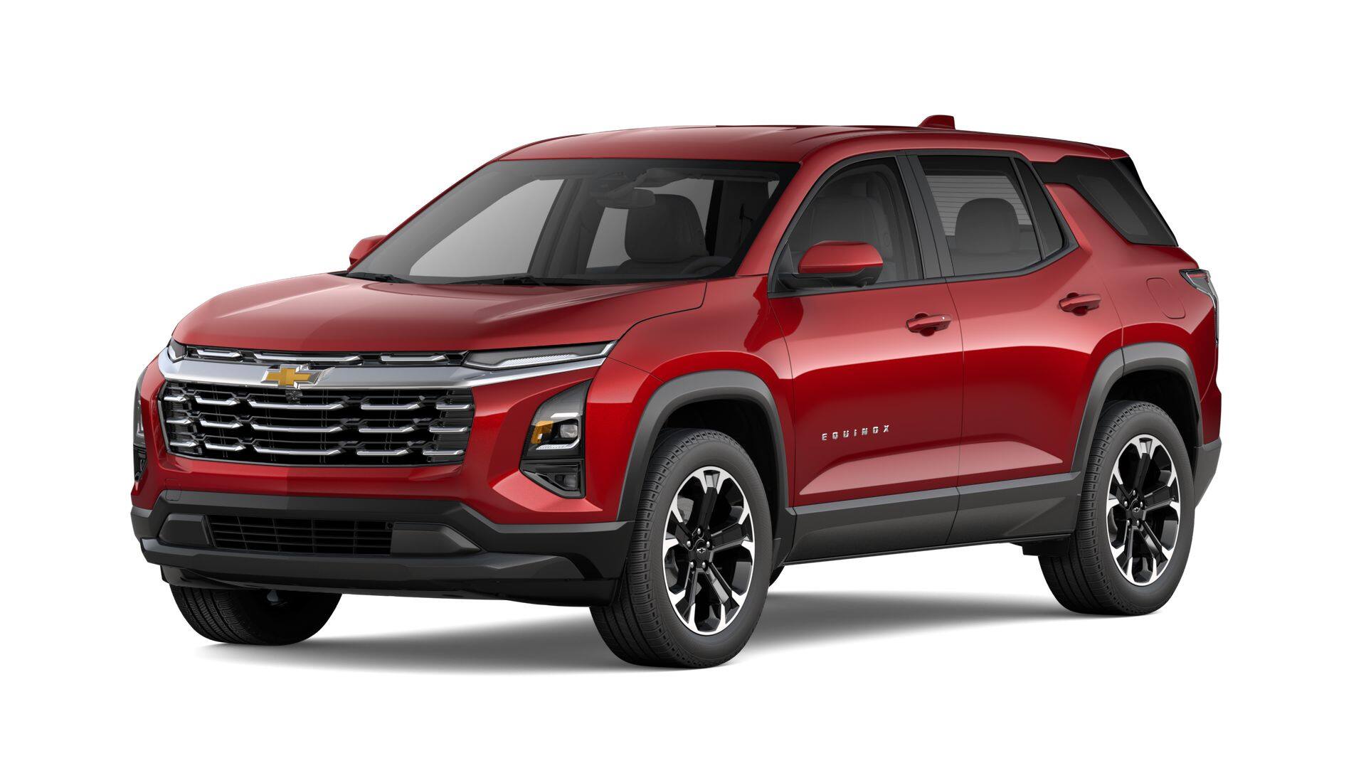 2027 Chevrolet Equinox LT in Radiant Red Tintcoat — front three-quarter view