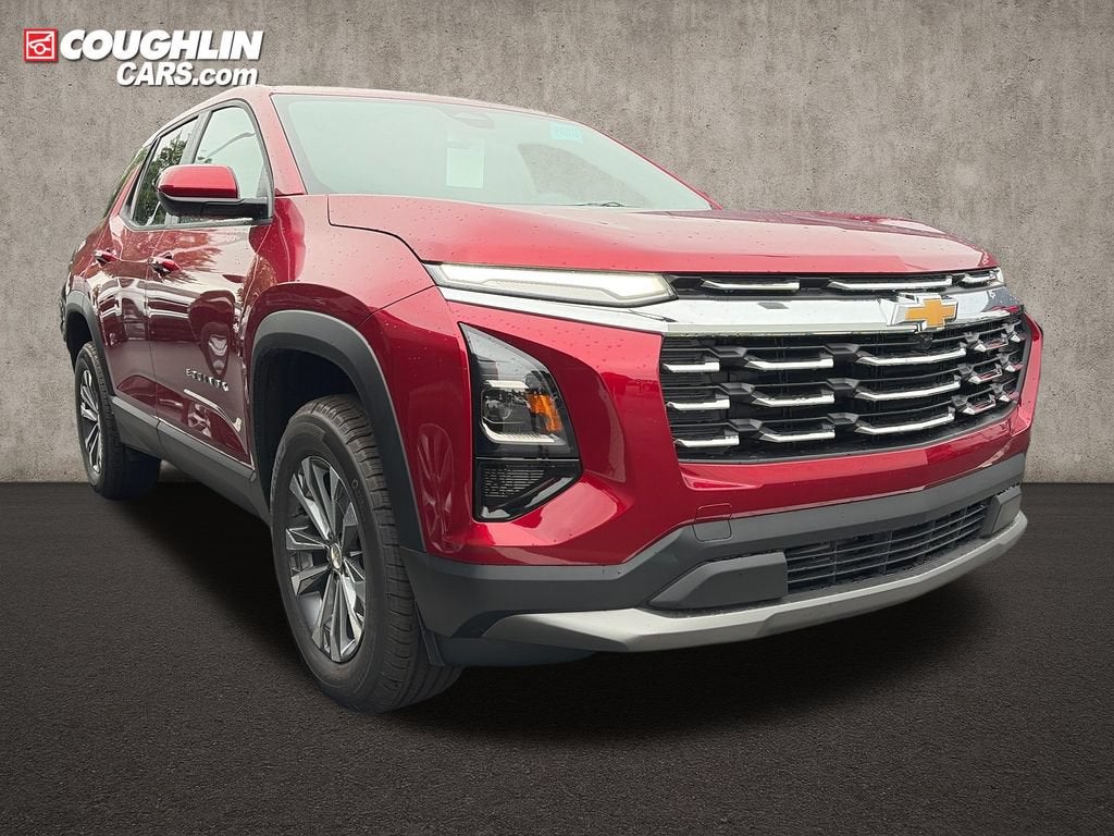 2026 Chevrolet Equinox LT in Radiant Red Tintcoat — front three-quarter view